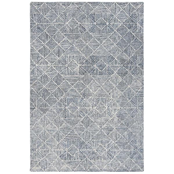 Safavieh 4 x 6 ft. Abstract Rectangle Hand-Tufted Rug - Blue ABT763M-4 - main